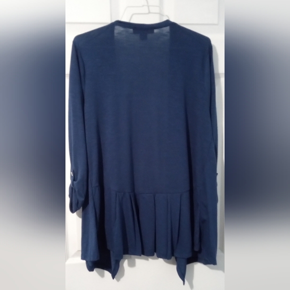 August Silk Navy Open Front Cardigan - Picture 4 of 6